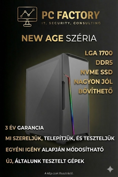 PC FACTORY NEW AGE 16 ( Intel i3 14100F/8GB DDR5/512GB NVME SSD/GT1030)